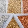 Decoración para uñas de moda transfronteriza 1-2 mm grava ultrafina fragmentos irregulares arte de uñas arena dorada arena plateada 450g