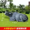 Escultura de Boyero Simulado al Aire Libre Montando Búfalo de Fibra de Vidrio Animal de Granja Parque Paisaje Forestal Modelo de Piso Adornos Grandes