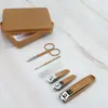 Set de Cortauñas de Acero Inoxidable Anti-Salpicaduras Tijeras para Uñas Caseras Juego Completo de Herramientas de Manicura Dropshipping
