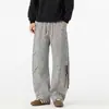 Pantalones Casuales Talla Europea para Hombre 2026 Verano Nuevo Estilo Coreano Cordón Recto Versátil para Viajar, Deporte, Caída Pantalones Largos