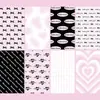 Una variedad de 8 pegatinas de tarjetas con respaldo de corazón para niñas, material base de goo para carcasas de teléfonos móviles decorativas DIY, se puede cortar, decoración impermeable