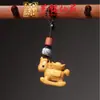 Accesorios de Madera Maciza Tallada de Caballo del Zodiaco Volador Cadena para Teléfono Móvil Colgante Yiming Xianyuan Llavero Creativo de Caballo de Sándalo