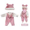 Roupas de boneca, conjunto de 30 cm, chapéu de vestir, roupas de boneca de renascimento de bebê transfronteiriças, faça você mesmo