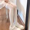 Calcetines hasta la rodilla grises Mu Ruan calcetines con lazo Lolita jk calcetines hasta el muslo calcetines dulces de viento de ballet calcetines al por mayor