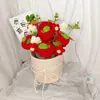 Día de la Madre Madre 2025 Cumpleaños Adornos Prácticos Lana Tejido a Mano Tejiendo Terminado Girasol