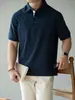 Algodón de Nube Negocios Seda de Hielo Fresca Manga Corta Camisa Polo Hombre Verano 2025 Nuevo Hebilla Cosida a Mano Informal de Viaje Superior