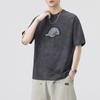 2025 Nueva Camiseta de Verano para Hombre de Cuello Redondo y Manga Corta Moda Juvenil Holgada Gorra con Visera Top Estampado