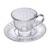 Taza de Café Transparente Tropical con Asa, Taza para Café Helado, Mocha, Caramelo, Latte, Taza para Té de Cafetería