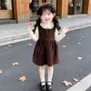 Vestido de Primavera y Otoño para Niña, Nuevo Conjunto de Otoño 2026, Conjunto de Vestido de Otoño para Cumpleaños Infantil, Vestido de Pana para Bebé Niña