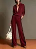 Conjunto de dos piezas a rayas con cuello alto más vendido de Amazon para mujer, con un cárdigan informal de estilo europeo y americano y pantalones largos de pierna ancha, perfecto para ventas transfronterizas