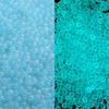 Perlas de arroz de colores no porosas de vidrio luminoso de grado A, perlas de burbujas hechas a mano, rellenas de pegamento, accesorios para fundas de teléfono móvil