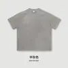 Conjunto de Camisetas Lavadas Vintage da Moda de Verão para Homens e Mulheres, Estilo de Rua Retro Americano Solto Casual Esportivo de Manga Curta