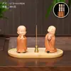 Quemador de Incienso Zen Monje Hui Neng Decoración para el Hogar, Portainciensos para Sala de Té y Mesa de Té, Quemador de Incienso de Sándalo y Madera de Agar, Quemador de Incienso Repelente de Mosquitos