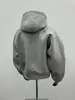 Sudadera Cardigan Estilo Americano para Hombre Otoño e Invierno Chaqueta con Capucha Chaqueta de Silueta Corta Hoodie