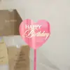 Nueva Decoración de Pastel Feliz Cumpleaños Estilo Transfronterizo Bronceado Tarjeta de Pastel Acrílica Bronceada Suministros para Fiestas