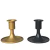 Estilo Europeu Transfronteiriço Trompete Pequeno Dourado Retrô Suporte para Vela Decoração de Jantar Romântico com Velas Móveis para Casa