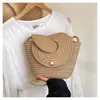 2025 Nueva Moda Tejida para Mujer de Moda Verano Gran Capacidad Bolso Cruzado al Hombro Debajo del Brazo Tipo Cubo para Vacaciones Viajes