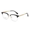 MMT90007 Montura de gafas para cejas de negocios de semititanio de alta gama, elegante, combinable. El rostro sin clip se puede equipar con montura de gafas para miopía.