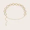 Cadena de Cintura Retro de Lujo Ligero Europeo y Americano para Mujer, Cadena de Cinturón de Metal Retro Texturizado de Nicho, de Moda Retro en Stock