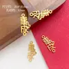 Aleación Color-Preservante Despertar del León de Año Nuevo Deseo Auspicioso Carácter Hueco Colgante con Correa para Colgar Accesorios de Joyería Hechos a Mano DIY