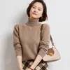 Suéter de cachemira pura para mujer, grueso y cálido, perfecto para usar en capas, corte ajustado, elegante, versátil y una excelente prenda base