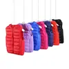 Chaleco de plumón y algodón para niños de otoño e invierno transfronterizo estilo coreano color liso con capucha para niños y niñas, niños medianos y grandes