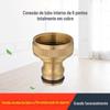 Conector de cobre completo para torneira 6 pontos Conexão padrão para torneira de máquina de lavar roupa, bico de conexão para pistola de água de lavagem de carro, acessórios