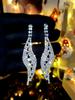 Dia dos Namorados Estilo Quente Coração de Pêssego Strass Super Brilhante Brincos de Coração para Mulheres Acessível Luxo Brincos High-End Brincos