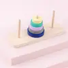 Mini Hanottamons de Madeira Conjunto Pequeno de Cinco Camadas Coluna para Crianças Meninos e Meninas Bebê Brinquedos de Educação Infantil