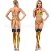 Estilo Europeu e Americano Lingerie Sexy Sutiã Conjunto de Meias-Calça com Renda Sem Fundo 2109 um total de quatro