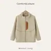 Chaqueta Polar para Niños con Cuello Alto, Estilo Casual Bloque de Color para Niños y Niñas, Estilo a Juego Padres e Hijos, Chaqueta Nueva para Adultos
