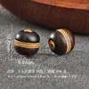 Plata 925 Chapada en Oro Cuentas Barril de Madera de Águila Natural Cuentas Espaciadoras Parche Cuentas Sueltas Accesorios para Joyería Hecha a Mano DIY Pulsera Accesorios de Juego Cultural