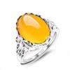 Anillo de esmeralda para mujer mayor, joyería de mano, anillo de gemas, vibración rápida de voz, explosiones en vivo, joyería al por mayor