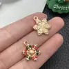 Transfronterizo Mixto 50 Dibujos Animados Navideños Gotas de Aceite Lindo Santa Reno Muñeco de Nieve Colgante Accesorios para Joyería DIY
