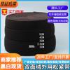 Cinta elástica de terciopelo de doble cara personalizada de 2 cm - 5 cm, banda elástica de látex de nylon de doble cara negra afelpada