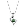 Collar de plata de ley 925 con circonitas cúbicas de estilo europeo y americano para mujer, colgante con forma de corazón, estilo moderno, venta al por mayor