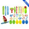 Traje DIY transfronterizo de 20 piezas para niños, arcilla de colores creativa, moldes de animales de colores, rodillo, rodillo, traje de 24 tipos de herramientas