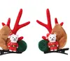 Diadema de Navidad para niños, par de pinzas para el pelo, pinza de asta, diadema de flor linda para niños, diadema de Navidad DIY
