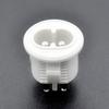 Base Hembra de Alimentación AC Redonda Negro/blanco DB-8 Socket de Instalación Pequeño de 2 pines Socket de Estufa Eléctrica de Calefacción de 8 caracteres