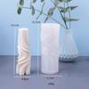 Molde de silicona cilíndrico tridimensional de nudo DIY epoxi cristal vela de aromaterapia columna acanalada geométrica adornos de yeso