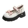 Sapatos de couro pequenos femininos japoneses JK fofos para meninas lolita princesa sapatos com saia fundo grosso boca baixa sapatos pequenos atacado