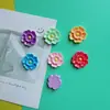 Novos Prendedores de Cabelo Florais Coloridos de Camada Dupla Criativos DIY, Acessórios de Cabelo, Decorações para Capa de Celular, Charms para Sapatos, Materiais de Cola de Creme e Acessórios Atacado