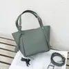Moda Europea y Americana Transfronteriza Otoño e Invierno Primera Capa Piel de Vaca Bolso de Hombro Único Bolso Elegante para Mujer Bolso Cesta de Viaje Cuero Genuino