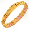 Bestseller transfronteiriço moda europeia e americana pulseira magnética removível em forma de coração liga ecológica com diamantes pulseira feminina ajustável