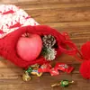 Hong Kong Amor Nuevas Decoraciones de Navidad Calcetines de Hilo Rojo y Blanco Reno Bolsas de Regalo Bolsas de Regalo para Niños Calcetines de Navidad Tejidos