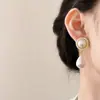Colar de pérolas super flash oval retrô simples e leve, colar de noiva estilo francês feminino, conjunto de performance de vestido de noiva, corrente