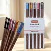 Palillos de madera de ala de pollo con cúpula colorida para uso doméstico, madera maciza, sin pintura, sin cera, con puntas metálicas, palillos de sándalo rojo
