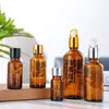 Frasco de Vidro Âmbar Espesso Graduado de 30ml para Óleo Essencial com Múltiplas Especificações, Frasco com Conta-gotas Portátil para Dosagem de Líquidos