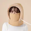 Gorra cálida de invierno tipo Lei Feng con forro polar, protección para las orejas engrosada, mascarilla a prueba de frío, polaina para el cuello, gorra de ciclismo integrada para esquí a prueba de viento