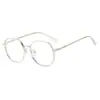 Nuevo Marco de Gafas de Moda Poligonal TR90 Estilo Coreano Retro Artístico Borde Ancho Rosa Cyber Celebrity Marco de Gafas Anti-Luz Azul